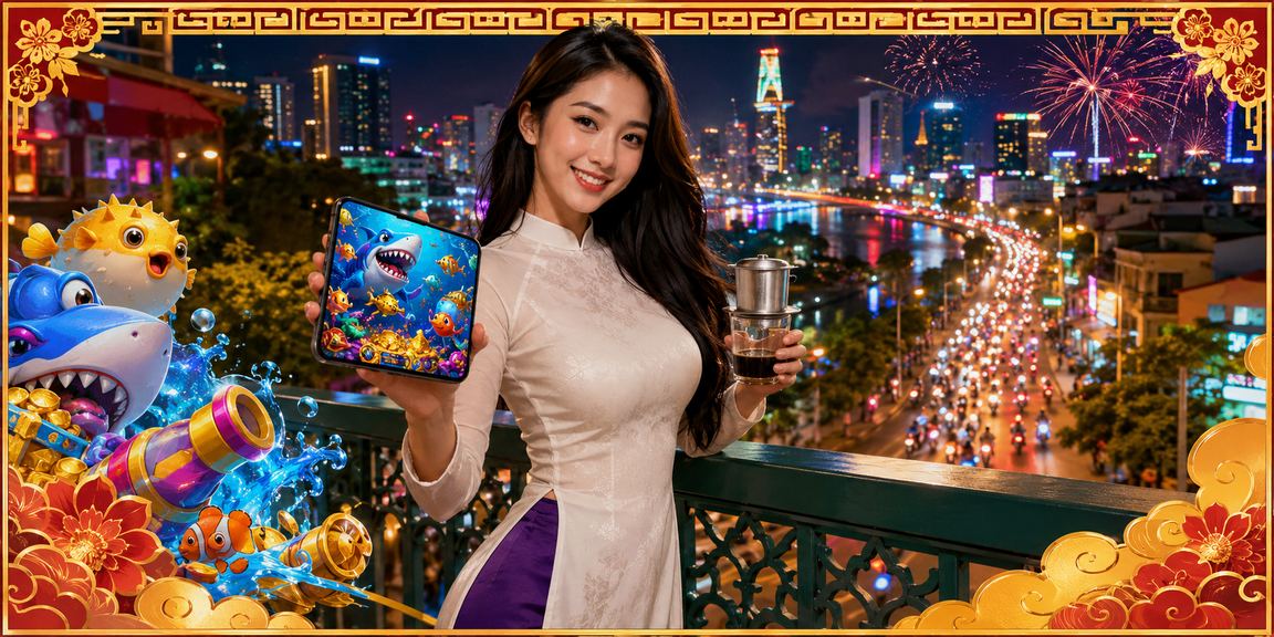 Người dùng tại TP. Hồ Chí Minh tham gia trò chơi bắn cá và kiểm tra giao dịch thanh toán VND